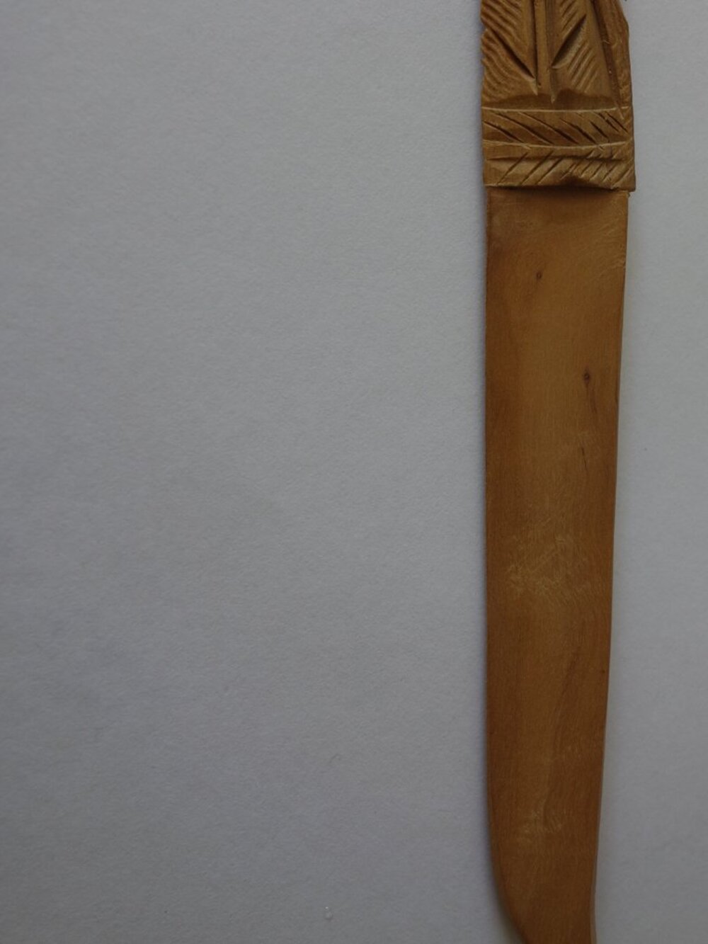 Vintage Carved Bird Handle Wooden Letter Opener about 7.25" Long New